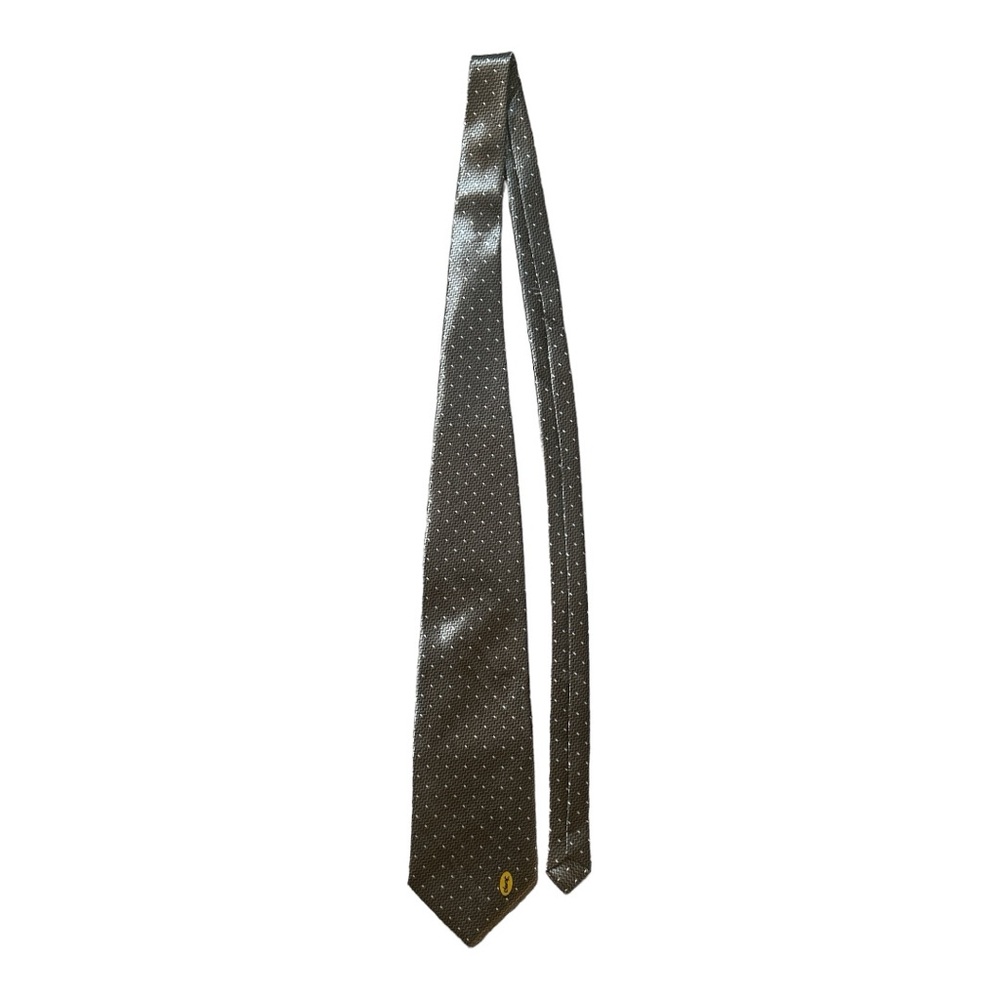 Brown and Gold Yves Saint Laurent dotted tie
